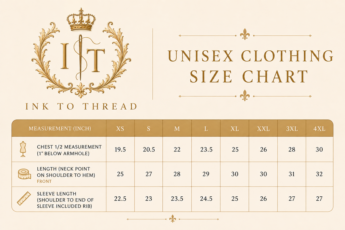 Handwritten custom clothing