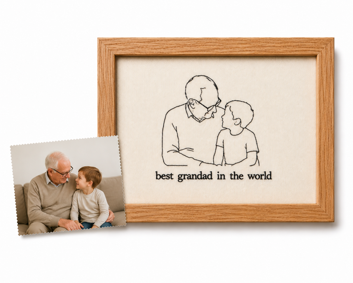 A Favourite Photo, Transformed into Embroidery — Canvas Keepsake