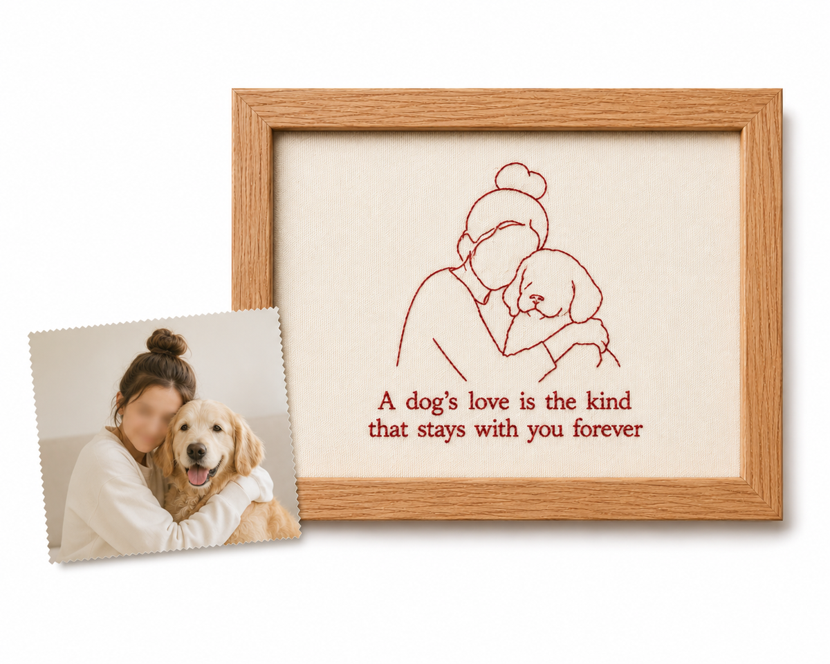 A Favourite Photo, Transformed into Embroidery — Canvas Keepsake