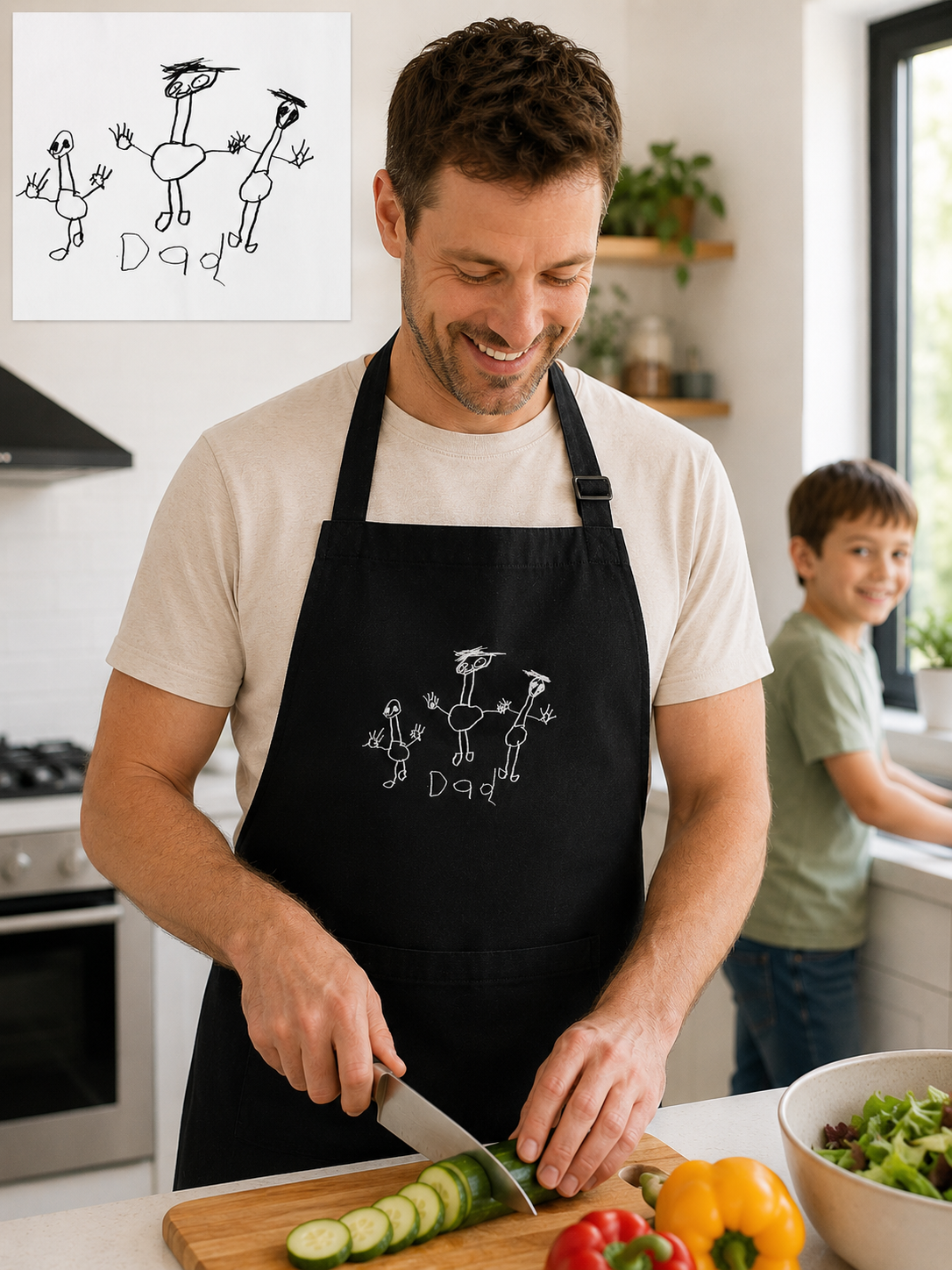 Keepsake unisex embroidered apron