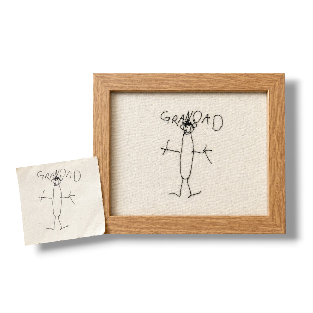 Their Handwriting, Forever in Thread — Embroidered Canvas Keepsake